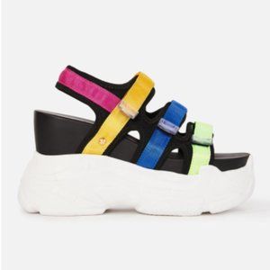 Multicolor Platform Sandals